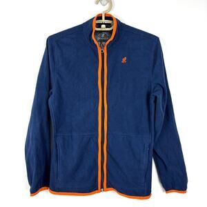 Gramicci Blue Fleece Full Zip Jacket Boy XL orange trim